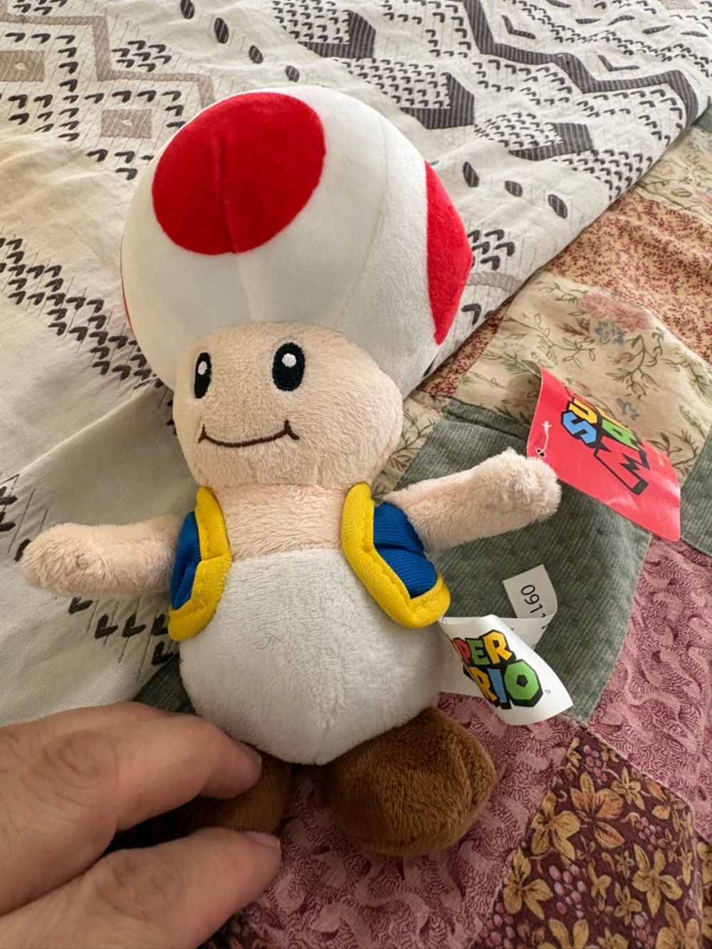 Nintendo Toad Plush - Red, White & Blue